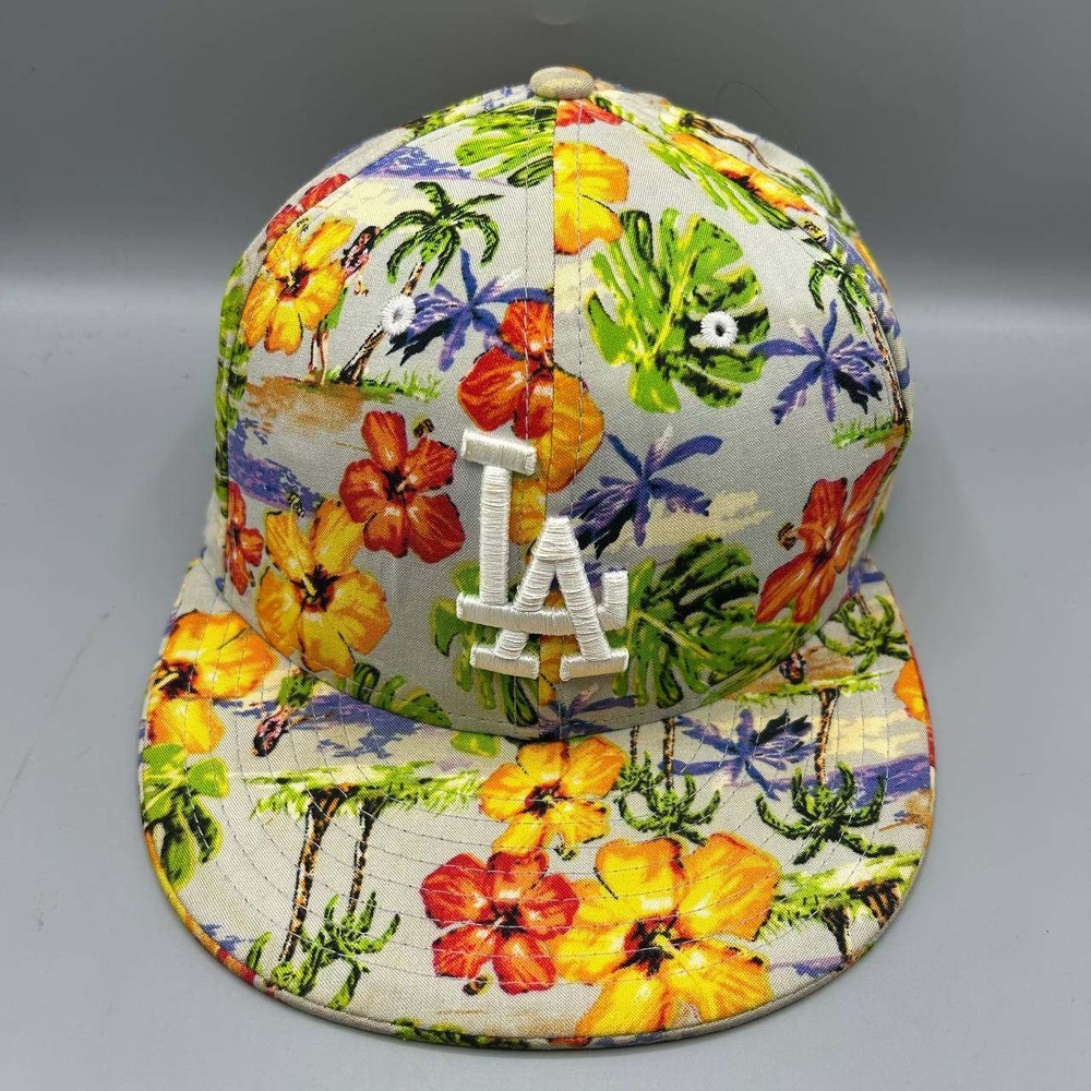 Los Angeles LA Dodgers Hat Men Floral Hawaiian 9Fifty New Era Snap Back Rayon